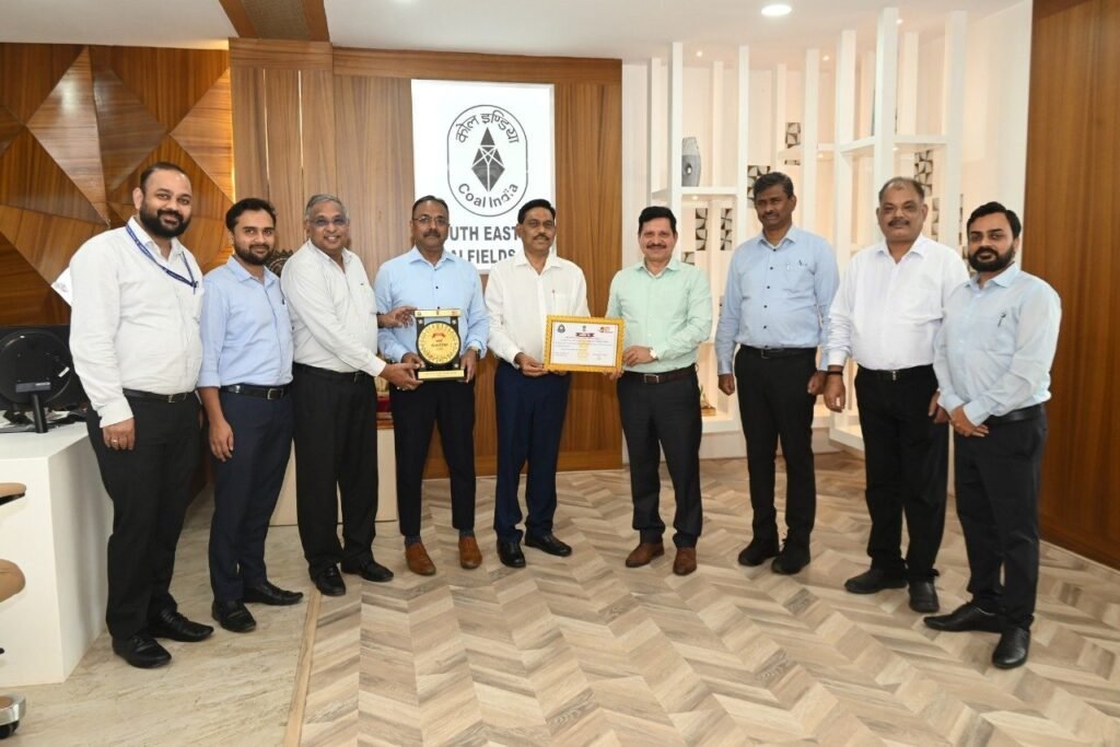 जीएसटी राजस्व में सराहनीय योगदान के लिए एसईसीएल को मिला सम्मान…