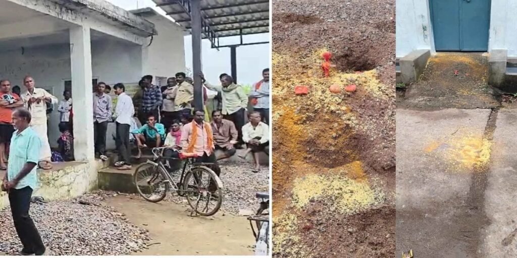 गांव में तनाव और डर का माहौल : घरों के सामने मिले कठपुतली, नींबू और पीला चावल, दहशत में ग्रामीण, थाने में की शिकायत