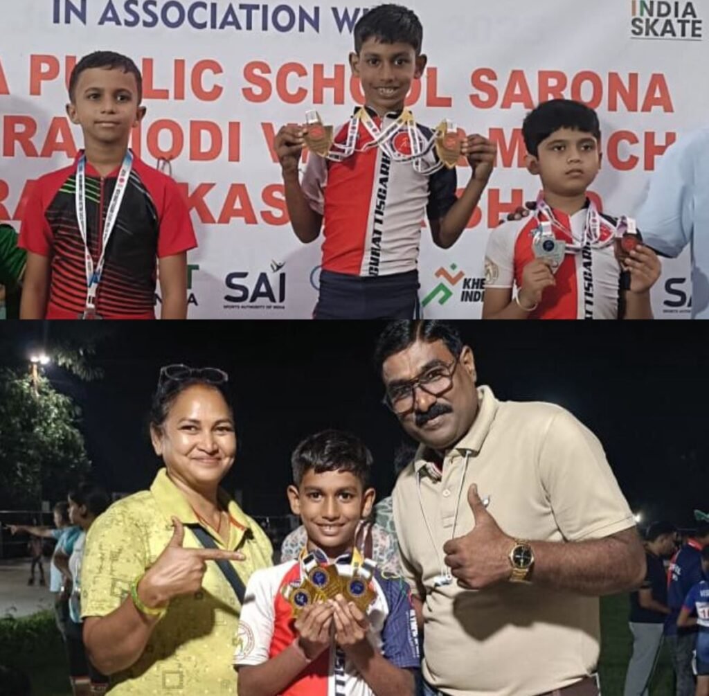 RSFI की 18वीं स्टेट रोलर स्केटिंग चैंपियनशिप में कुशाद गणोरकर ने मचाई धूम,अंडर 8-10 वर्ग में 500m, 1000m और 200m रेस में जीते तीनों स्वर्ण पदक