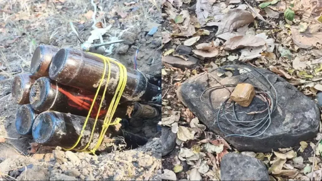 बोतल बम से जवानों को उड़ाने की साजिश नाकाम, सुरक्षा बलों ने मौके पर किया डिफ्यूज