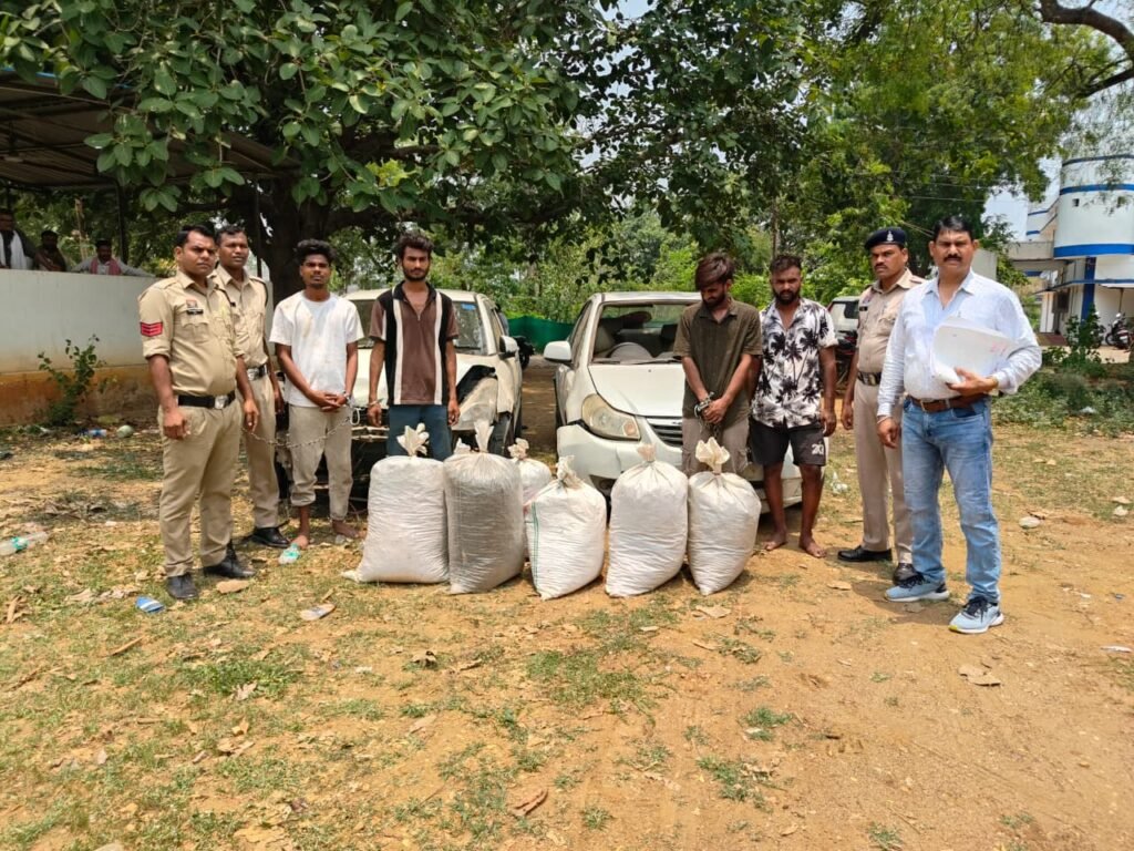 डेढ़ क्विंटल गांजा, दो लग्जरी कार और पांच तस्कर… देवभोग पुलिस की बड़ी पकड़