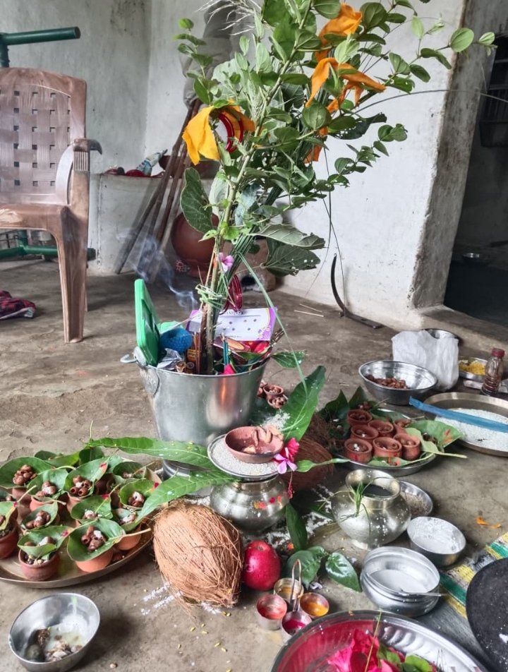 धरहर और ऐंठी गांव में हरछठ पूजा पर महिलाओं ने रखा व्रत: पुत्रों की लंबी उम्र और परिवार की सुख-समृद्धि की कामना की
